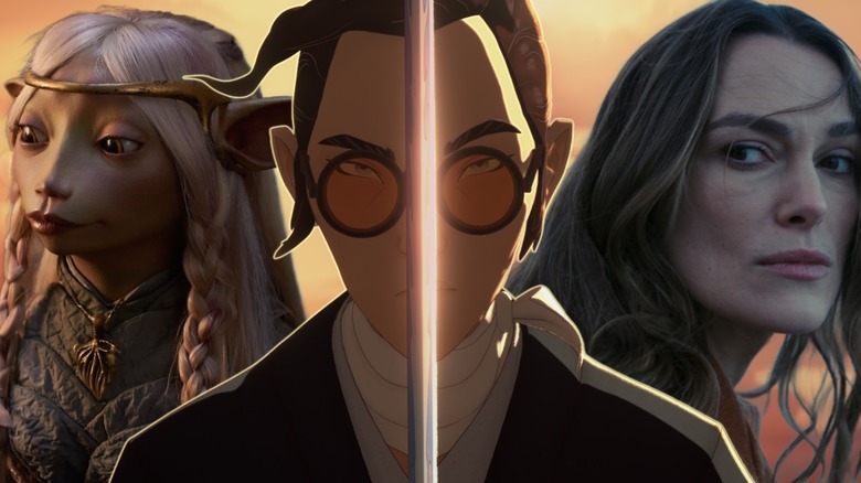 A Gelfling from Dark Crystal: Age of Resistance, Mizu from Blue Eye Samurai and Helen from Black Doves
