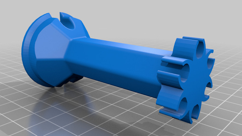 a 3D print file showing a cable holder insert