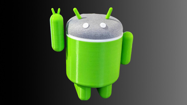 Android Body for Google Home Mini on a Prusa i3 3D printer bed