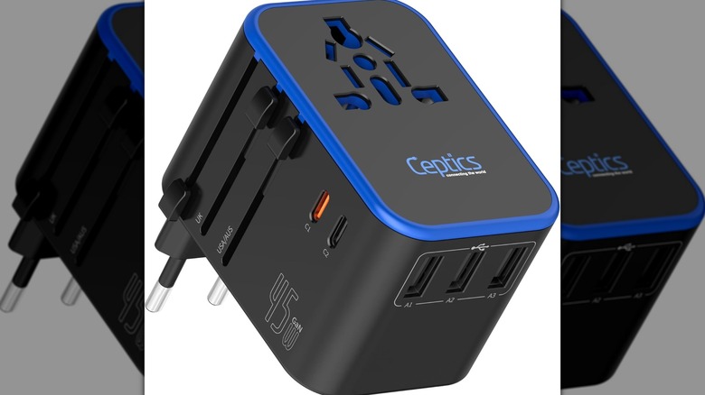 A Ceptics Universal Travel Adapter.