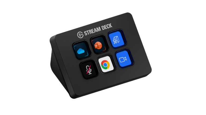 the elgato mini deck showing 6 app icons