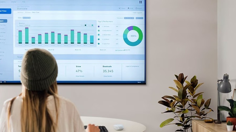 Samsung TV used for Excel editing