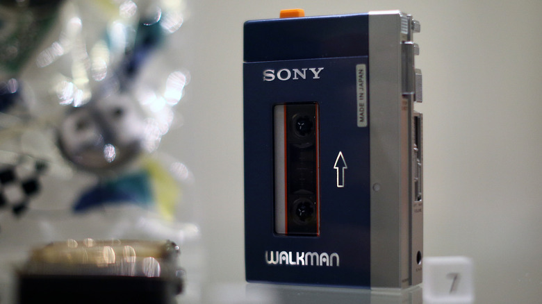 Sony TPS-L2 Walkman on a glass table