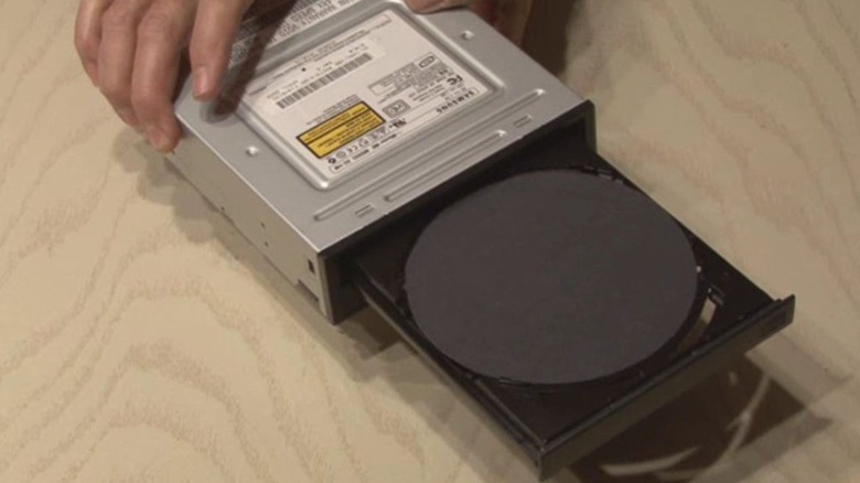 Image of an optical drive that has been modified into a stash box.