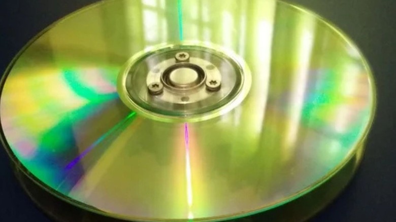 Image of a CD player that has been modified to work like a Lazy Susan.
