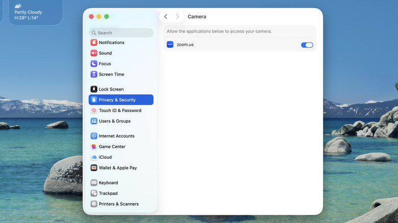 Seeing which apps have access to the camera on a Mac