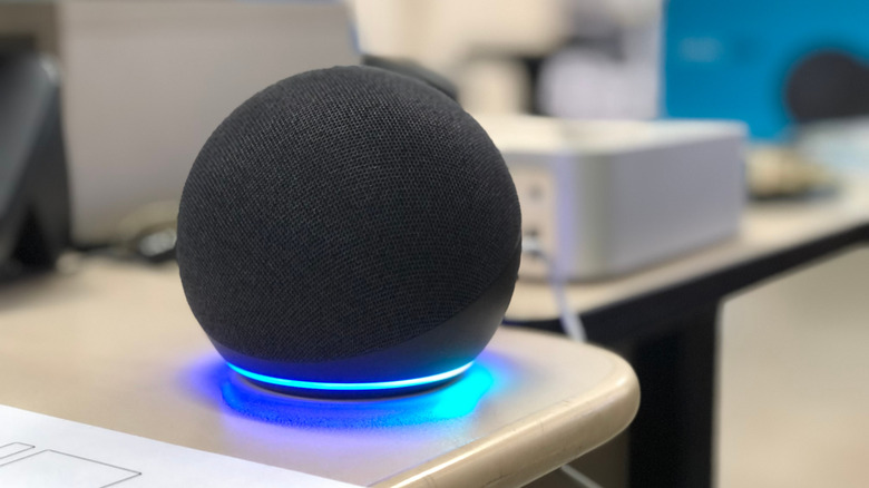 Alexa Dot Gen 4 in an office environment