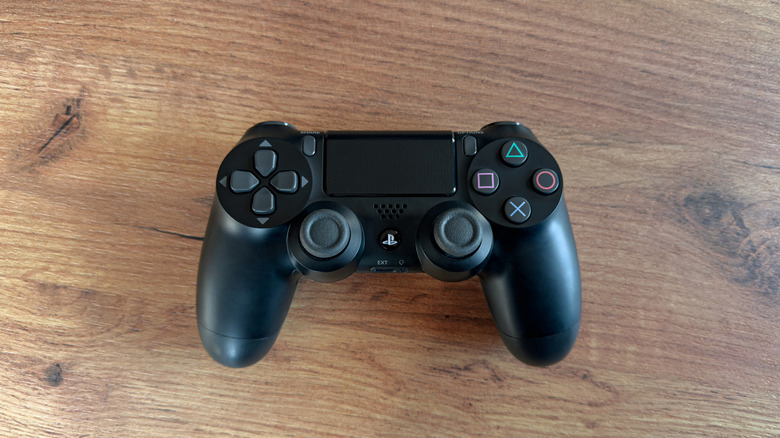 game controller left on a table