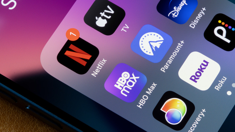 Media app icons on an iPhone screen