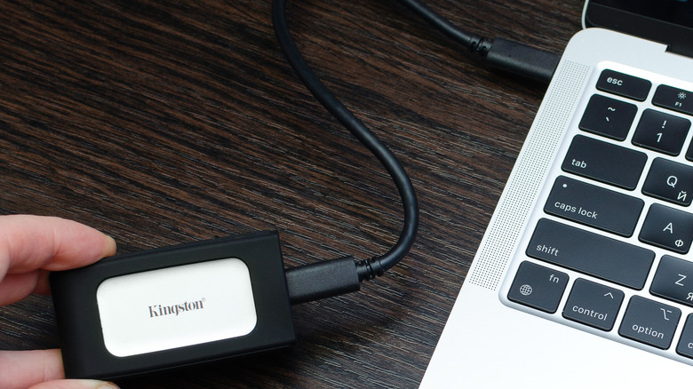 Am external SSD connected to a MacBook.