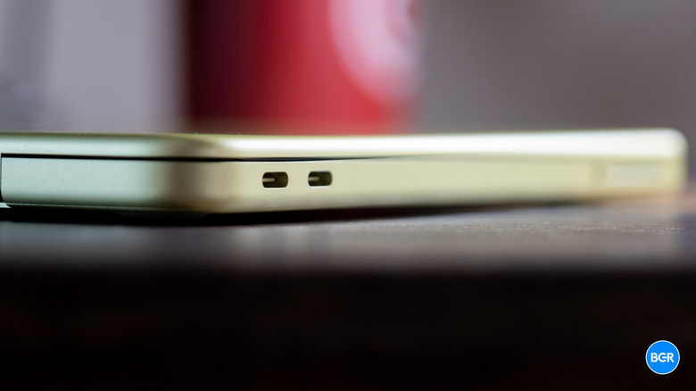 The MacBook Neo's two USB-C ports.
