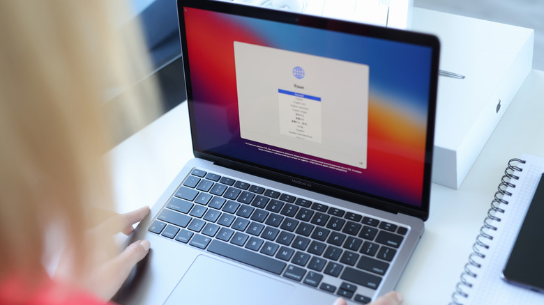 Setting up a fres macOS install on a MacBook.