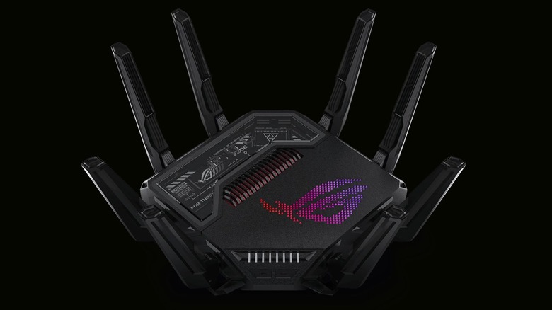 ASUS ROG Rapture GT-BE98 on a black background