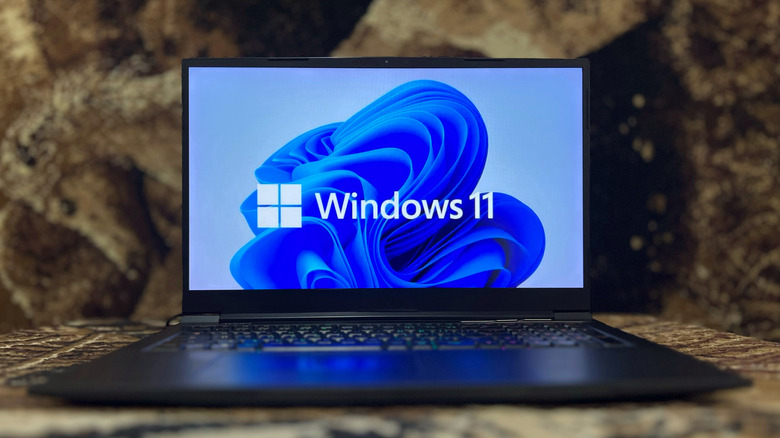A Windows 11 laptop
