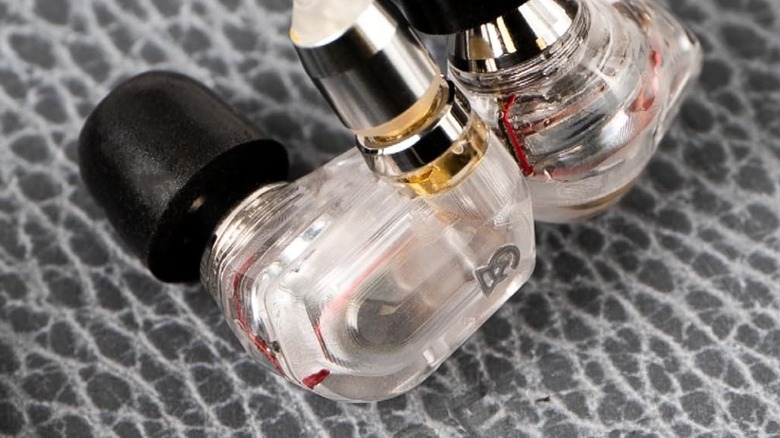 A closeup of the Campfire Audio Iris IEM