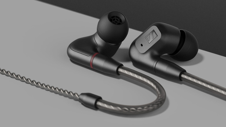The Sennheiser IE 200 IEM sitting on a table