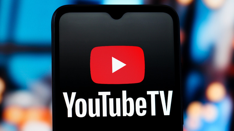 YouTube TV logo on smartphone
