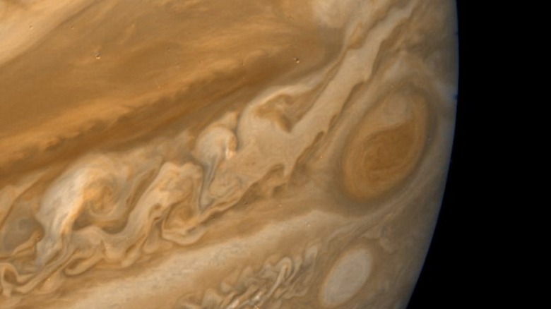 Jupiter's Great Red Spot captured by Voyager 2 in 1979.