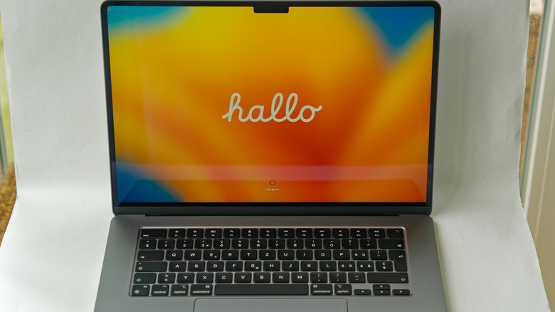 The M2 MacBook Air's display.