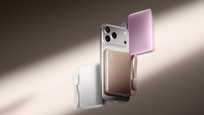 Iniu power banks with an iPhone 17 Pro Max
