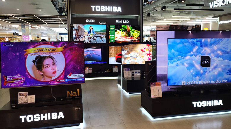 Toshiba TV in showroom display