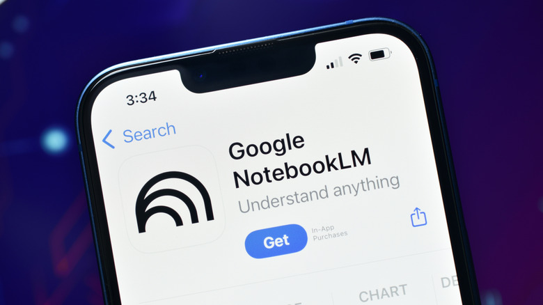 NotebookLM app on a phone.