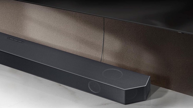Samsung HW-Q990C underneath a television screen