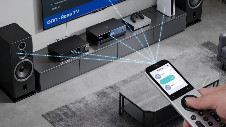 SofaBaton remote controlling multiple devices in a single television room