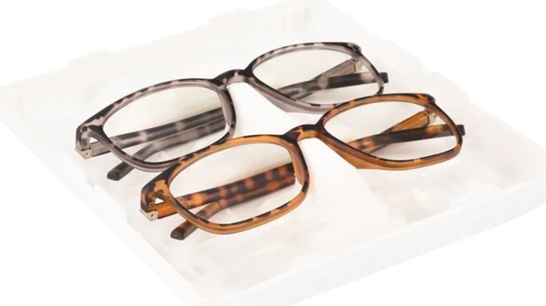 Design Optics by Foster Grant Eric Blue Light reading glasses on white background