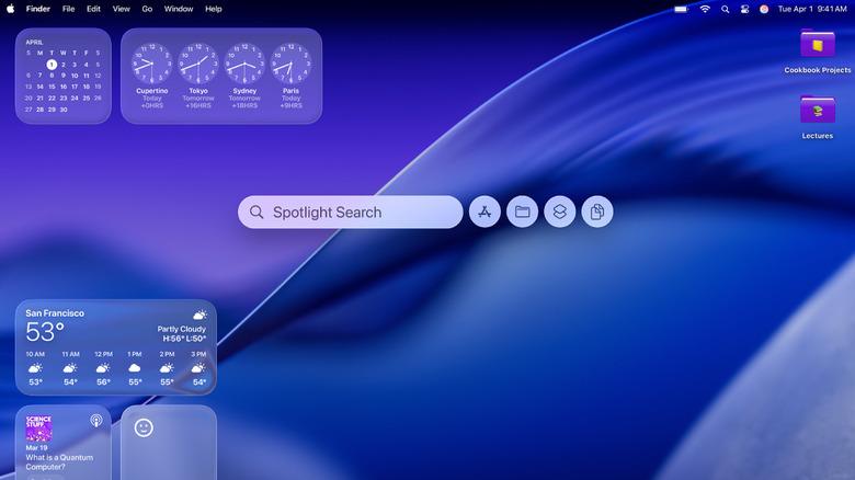 Spotlight Search on a MacBook