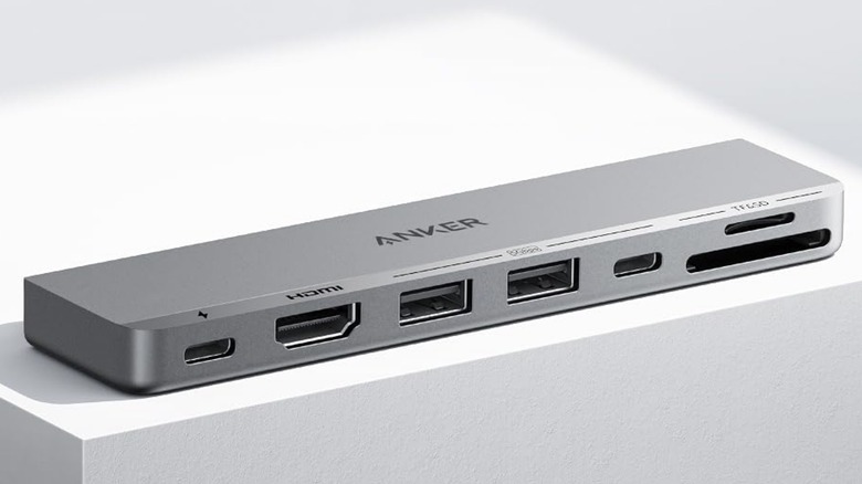 the Anker 547 7-in-2 USB-C hub on a white surface