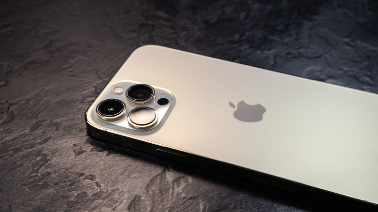 Rear view of iPhone 15 Pro.