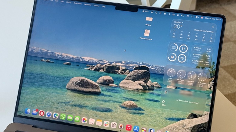 A MacBook Pro running macOS Tahoe