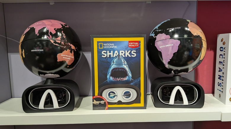 Abacus Brands' National Geographic Sharks book and VR headset at New York Toy Fair 2026