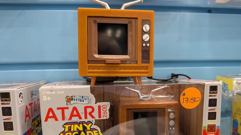 World's Smallest Atari 2600 tiny arcade on display at New York Toy Fair 2026