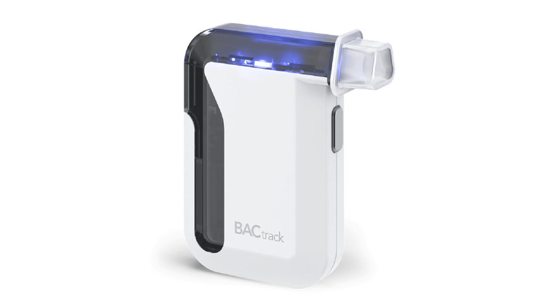 The BACtrack Mobile Smartphone Breathalyzer on a white background