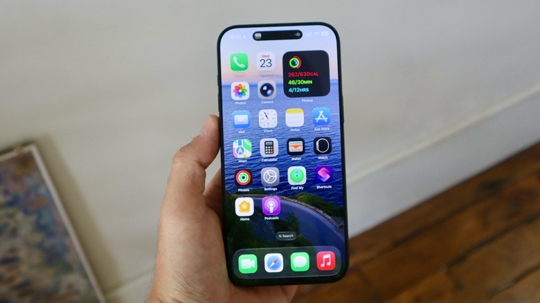 iOS 26's new Home Screen with updated Liquid Glass icons