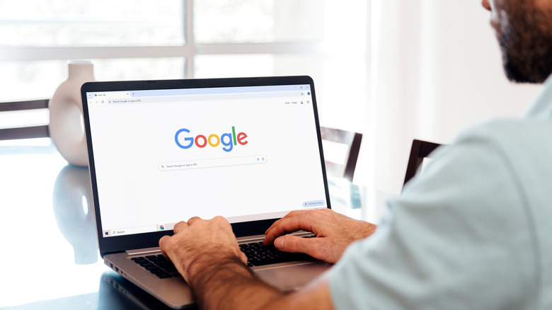 A person using Google Chrome on a computer.