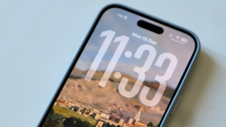Close-up shot of an iPhone Lock Screen