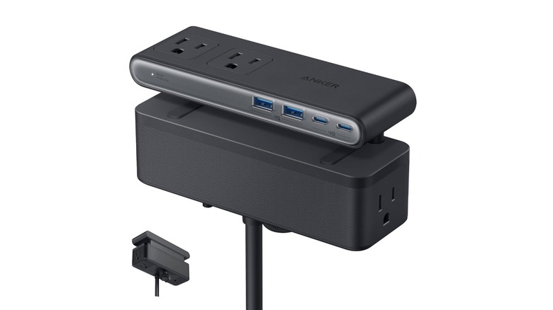 the Anker Nano Power Strip shown in different angles