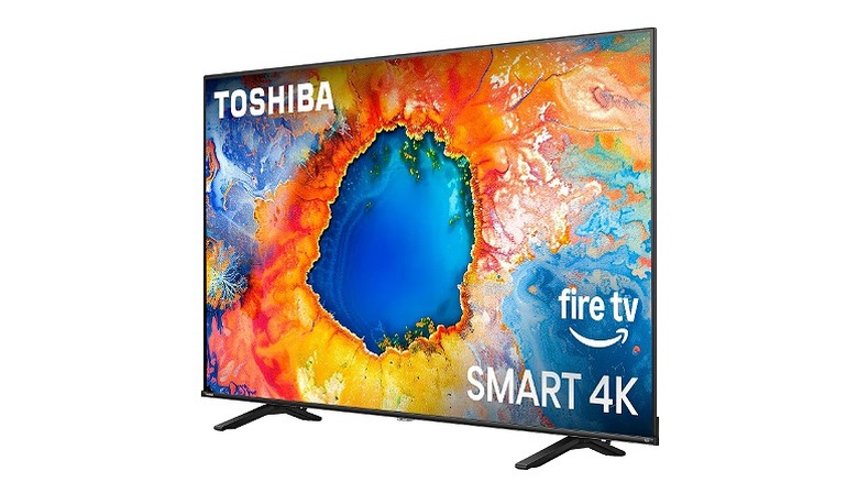 Multicolored display on a Toshiba Fire TV.