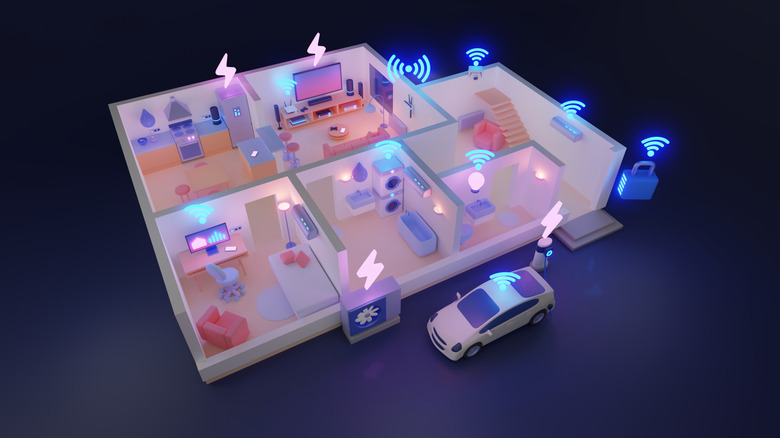 Illustration of a smart home