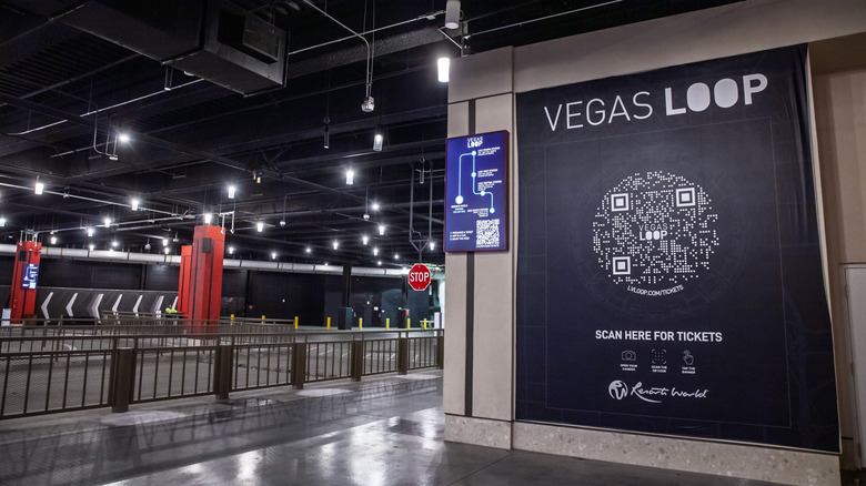 The interior of the Vegas Loop built by The Boring Company.