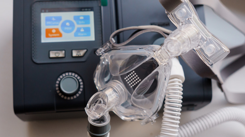 An advanced CPAP machine on a table