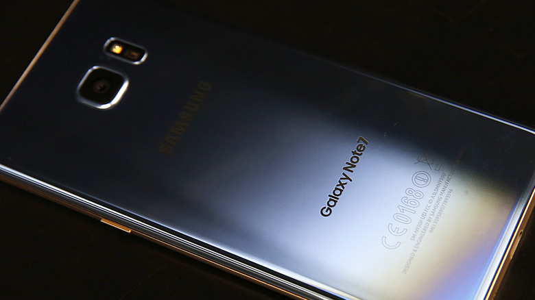 Backside of Samsung Galaxy Note 7
