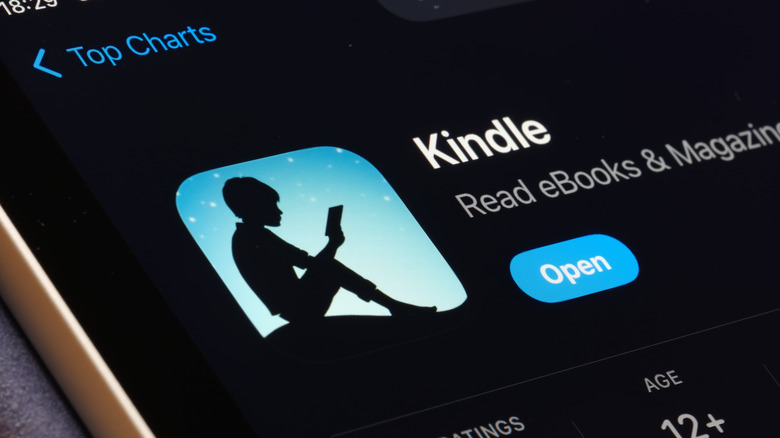 The Amazon Kindle app on the App Store