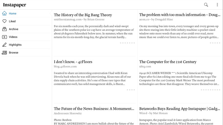 Instapaper app