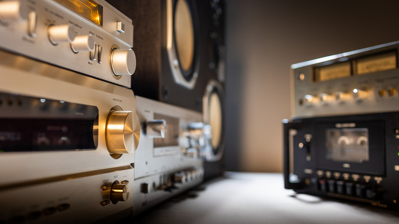 Vintage HiFi equipment including amplifiers
