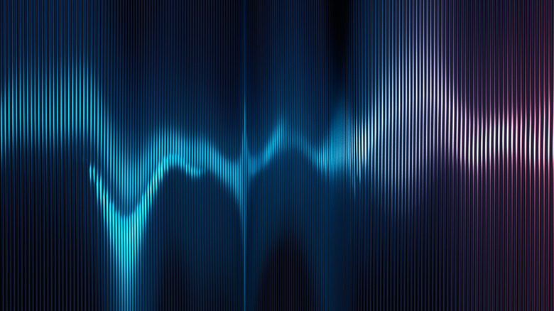 A visualization of a shifting audio waveform
