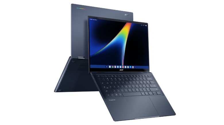A Acer Googlebook 14 laptop against a white background.